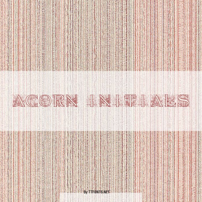 Acorn Initials example